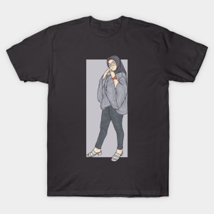 Grey Outfit Lady T-Shirt